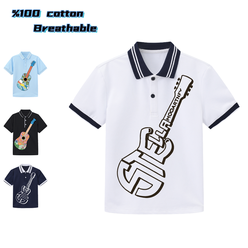 Street Fashion Boy - Kaos Polo Anak Lengan Pendek Motif