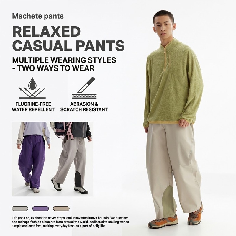 Cargo Pant Wide - Celana Techwear Pria Anti Air Bebas