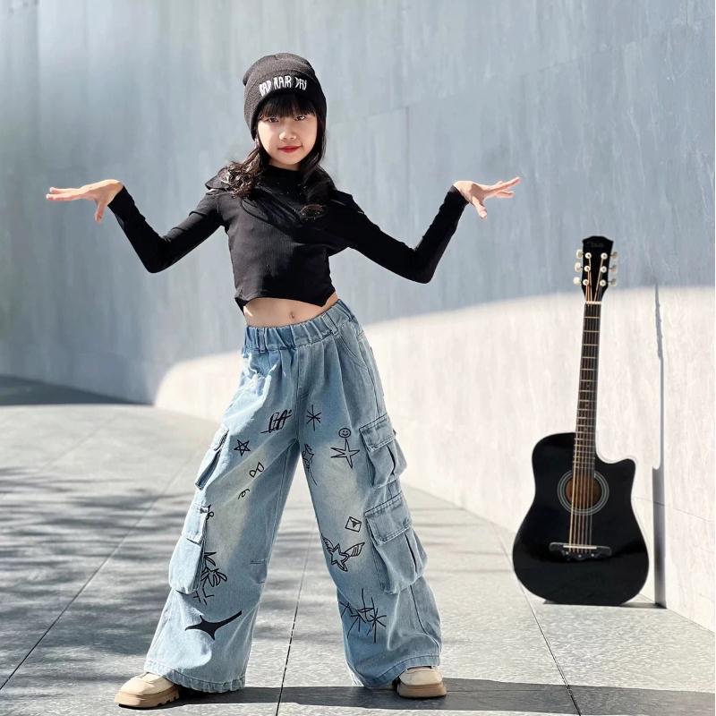 Street Fashion Runway - Kostum Tari Jazz untuk Anak Perempuan,