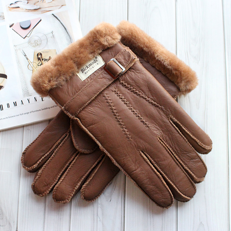 Street Fashion Gloves - Sarung Tangan Bulu Domba Pria Tebal