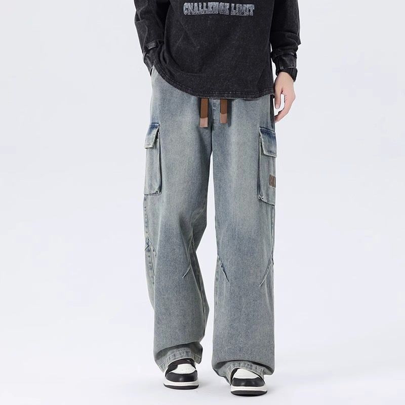 Cargo Pant Wide - Celana Denim Kerja Pria Model Vintage
