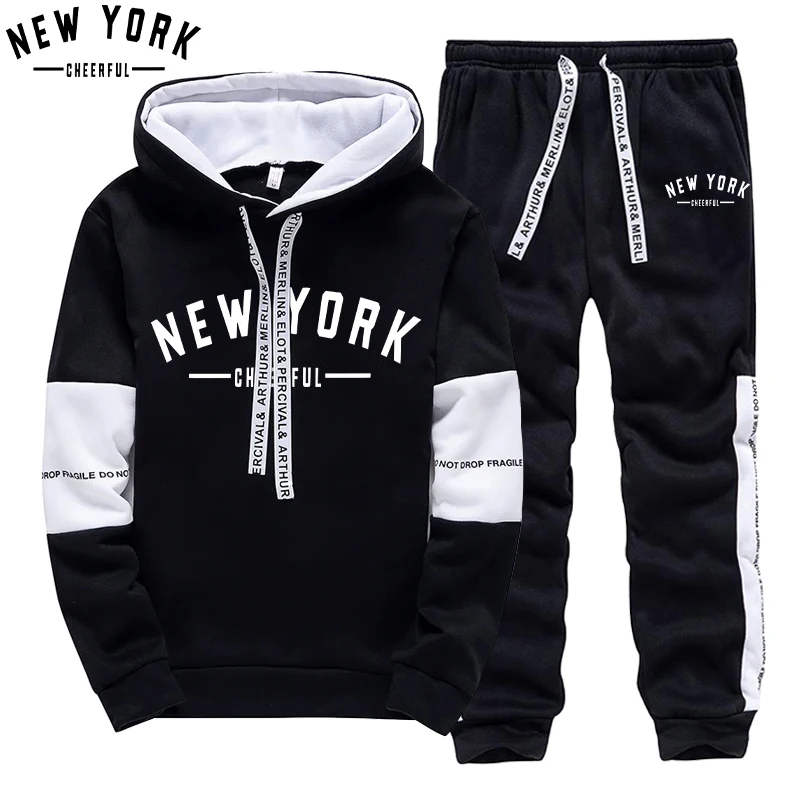 Street Fashion Hoodie - Setelan Pria/Hoodie/Celana, Busana Urban Musim Gugur,
