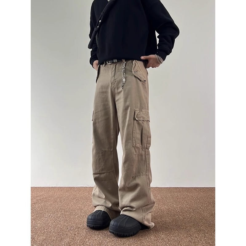 Cargo Pant Wide - Celana Cargo Kaki Lebar Model Vintage