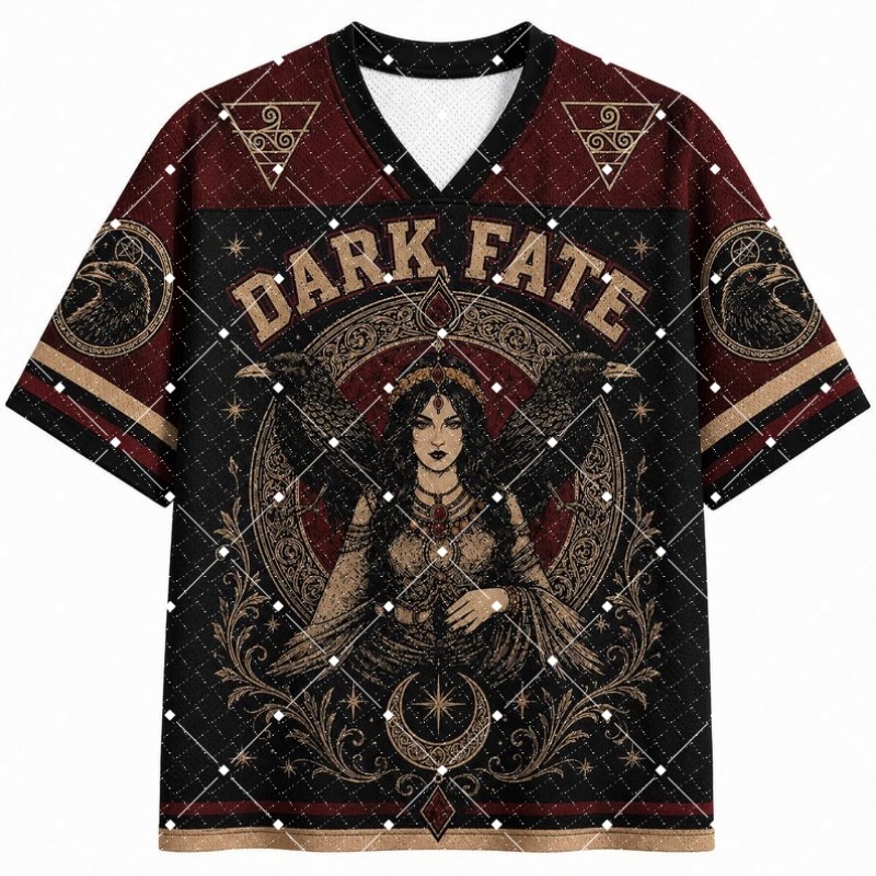 Street Fashion Jersey - Kaos Jersey V-Neck Motif Dark Fate