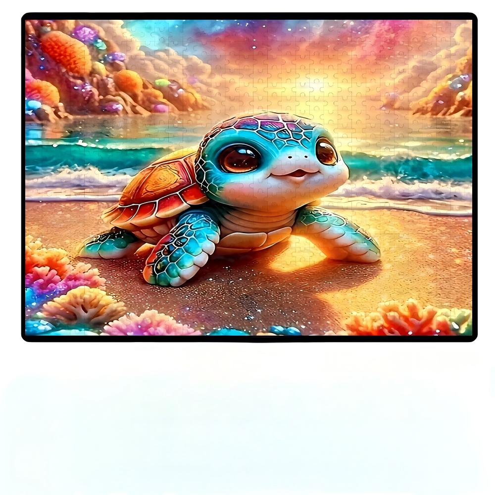 Street Fashion For Boy - Puzzle Gambar Hewan Kartun, Kura-kura Pantai