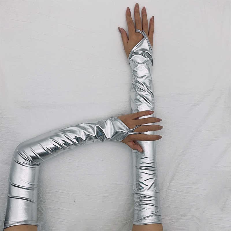 Street Fashion Gloves - Sarung Tangan Panjang Jari Kait Kulit