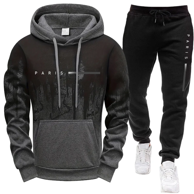 Street Fashion Hoodie - Setelan Pria/Hoodie/Celana Paris Terbaru dalam Gaya