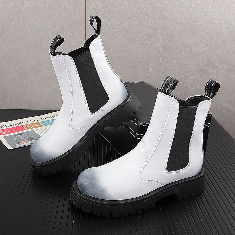 Street Fashion Luxury - Sepatu Bot Kulit Asli Pria Mewah,