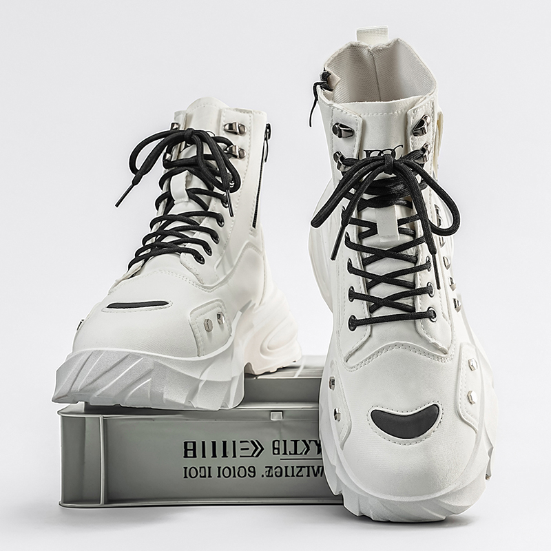 Street Fashion Luxury - Sepatu bot pria, desain kulit dengan