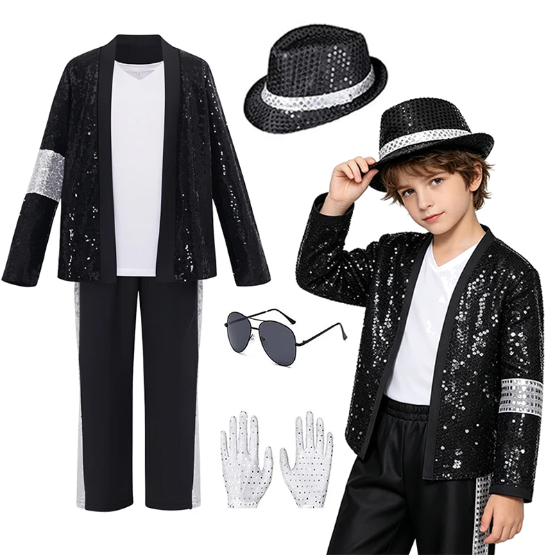 Street Fashion Gloves - Kostum Mewah Bintang Pop Hip-Hop Anak-anak