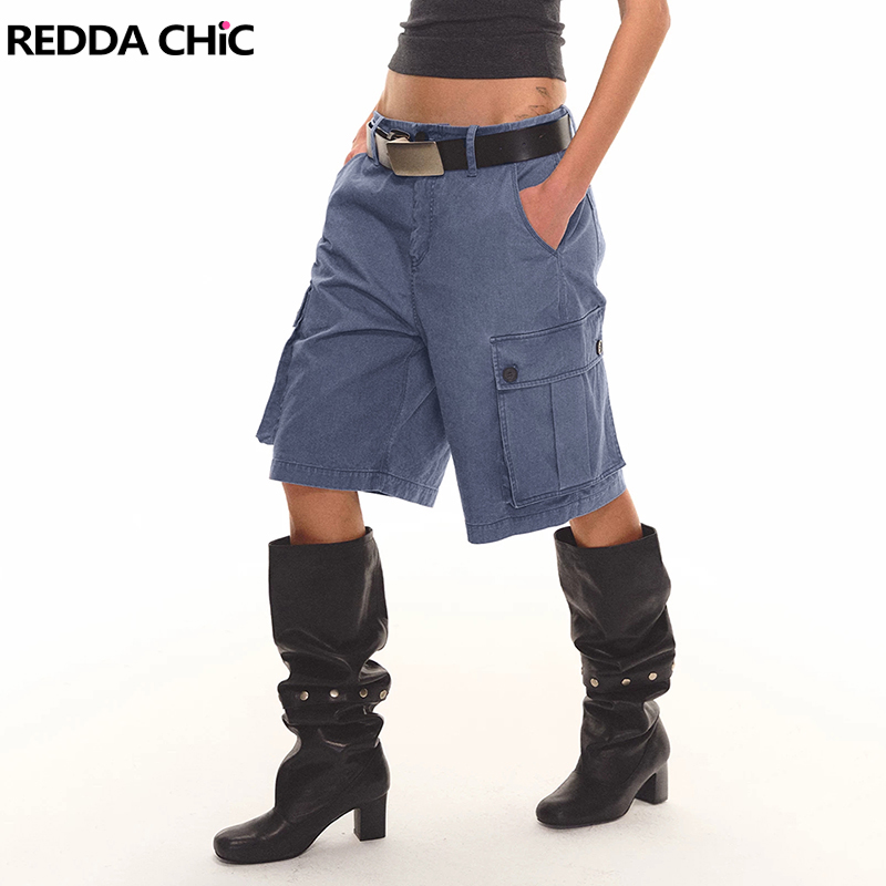 Cargo Pant Wide - REDDACHiC Celana Pendek Jeans Kargo Wanita