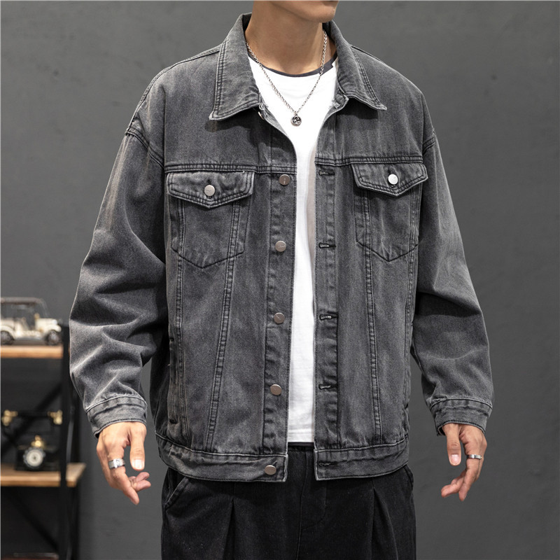 Jaket Denim Baru Mantel Jeans  - Street Fashion Jacket Men ulasan dan harga