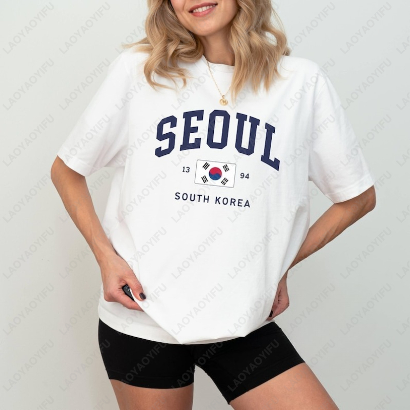 Kaus Uniseks Bendera Korea Sel - Street Fashion Of Seoul ulasan dan harga