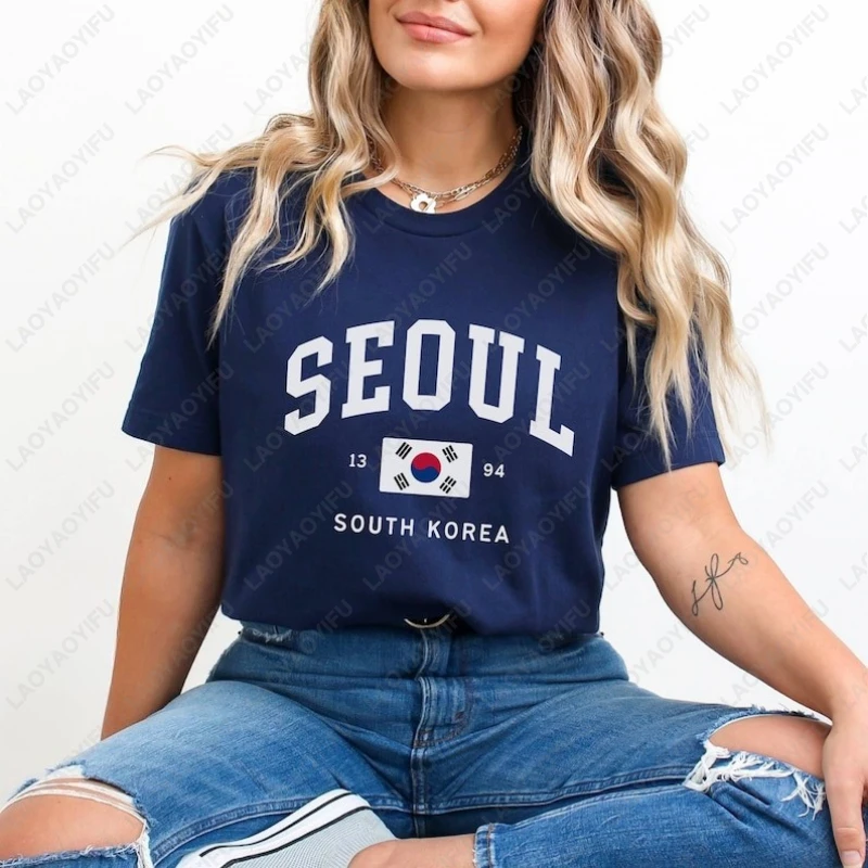 Kaus Uniseks Bendera Korea Sel - Street Fashion Of Seoul ulasan dan harga