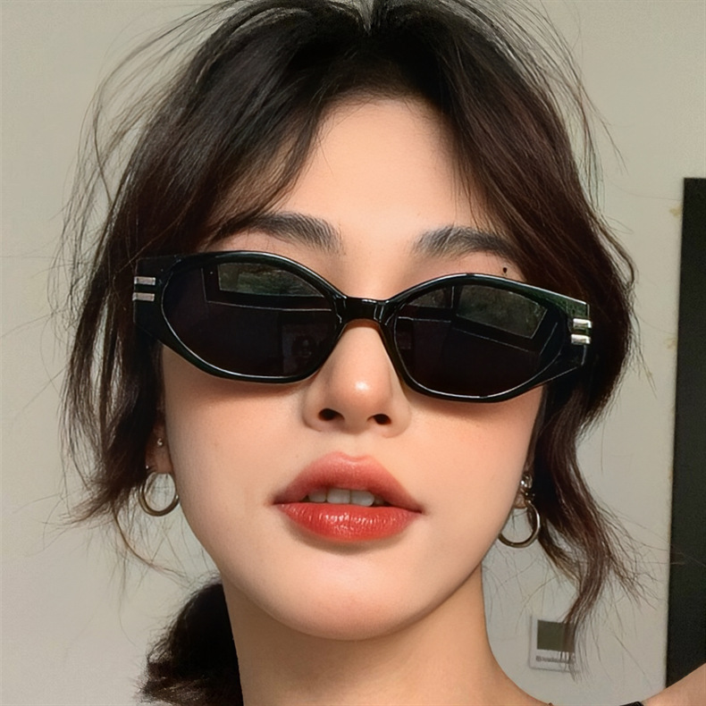 Kacamata Hitam Cat Eye Y2K Bin - Street Fashion Glasses ulasan dan harga