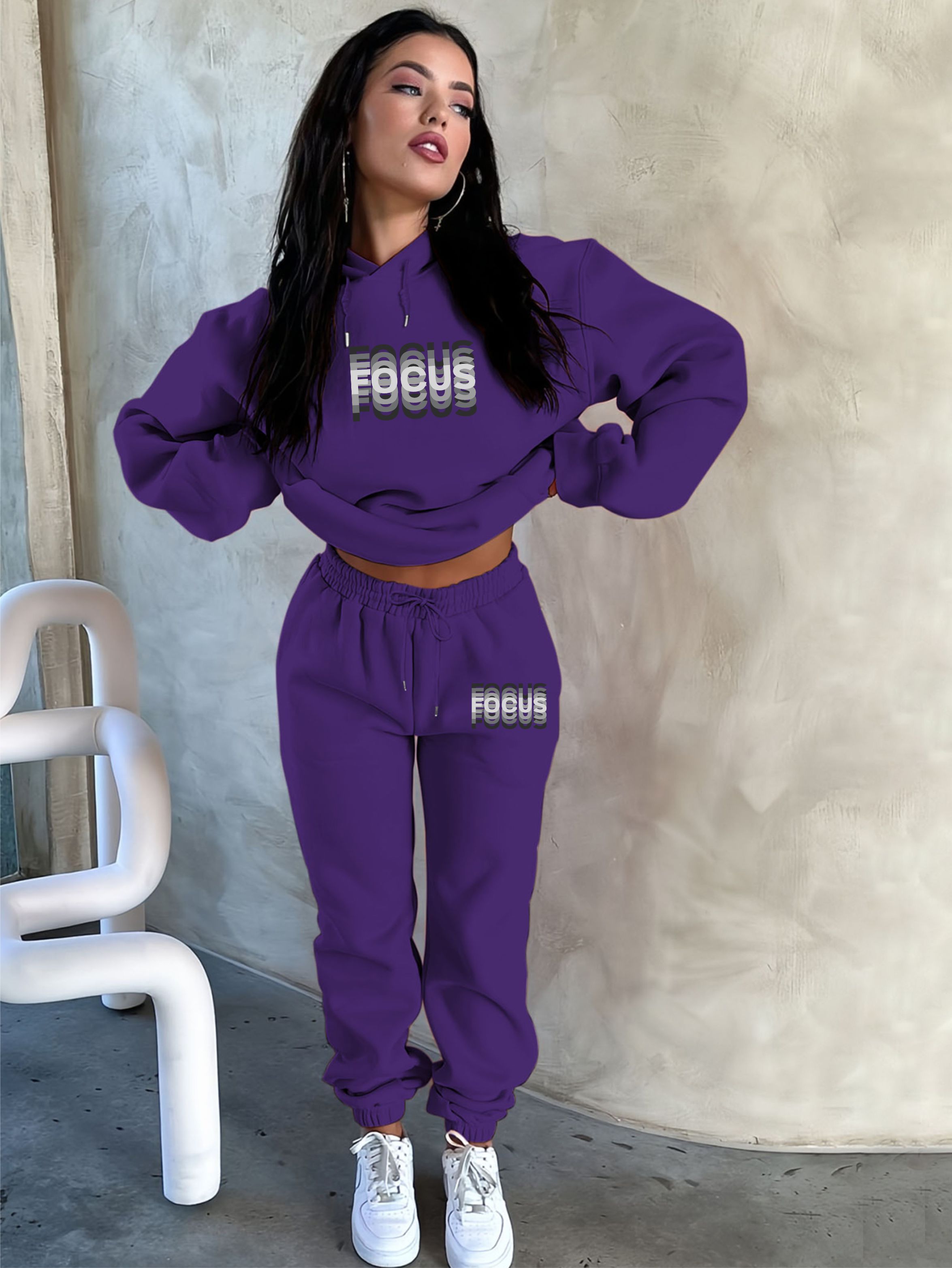 Setelan Olahraga Kasual Nyaman - Street Fashion Women ulasan dan harga