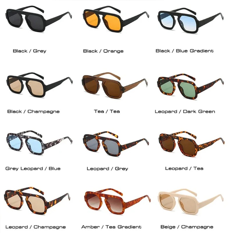 Kacamata Hitam Retro Persegi W - Street Fashion Glasses ulasan dan harga