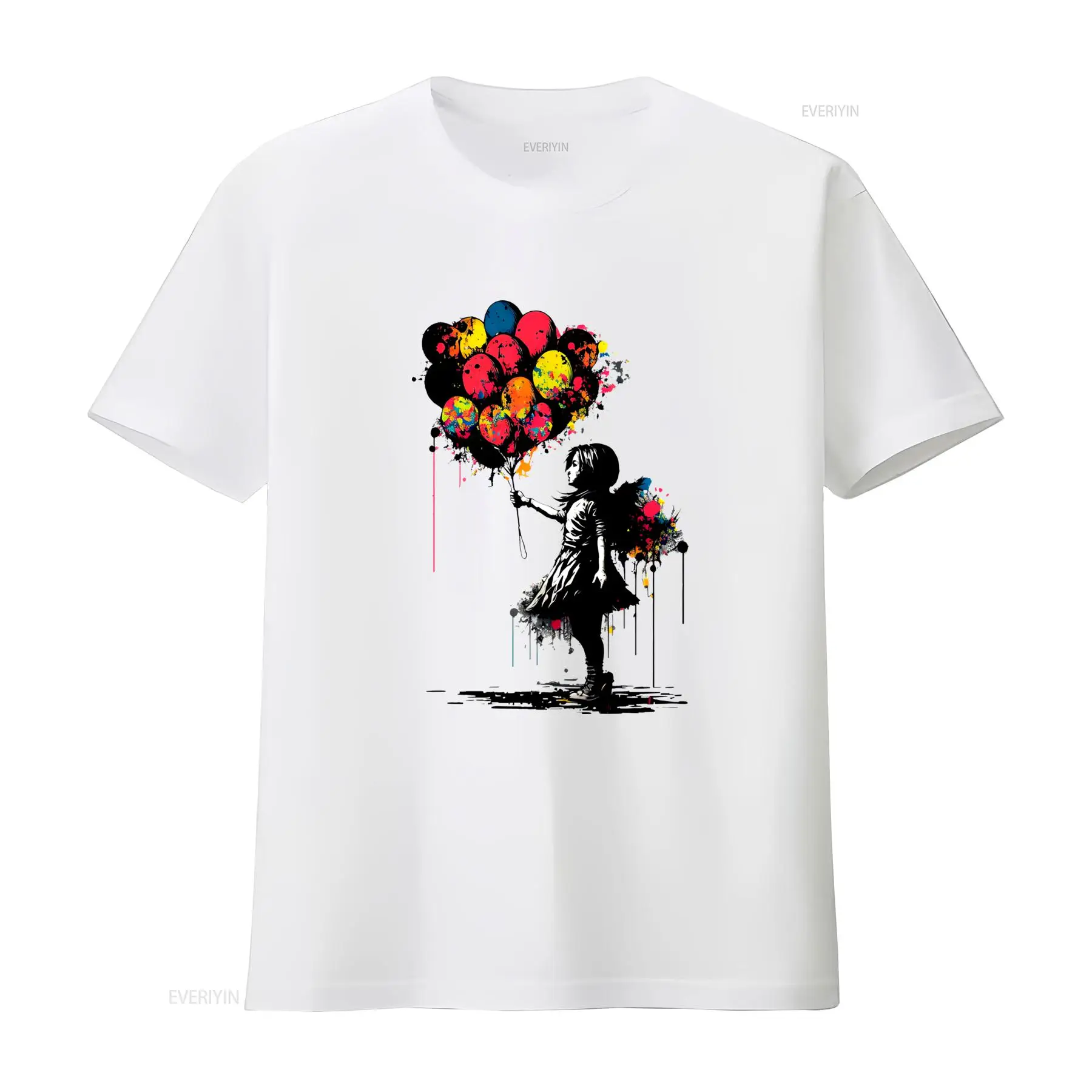 Kaos Banksy Peace Balloon Girl - Street Fashion China Girl ulasan dan harga