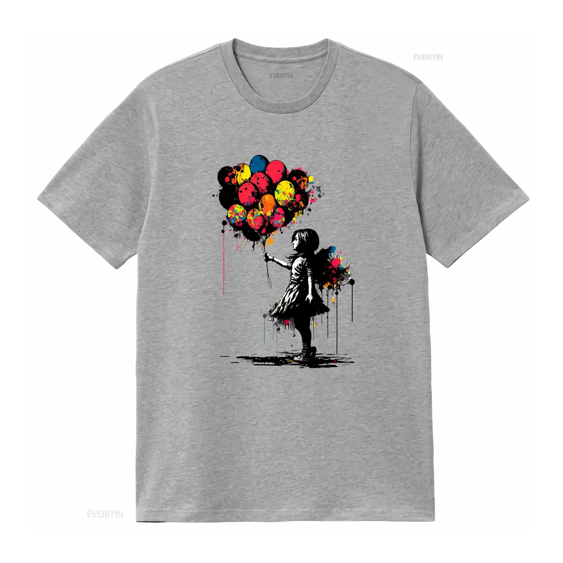 Kaos Banksy Peace Balloon Girl - Street Fashion China Girl ulasan dan harga