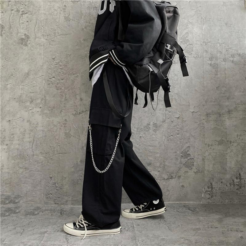 Celana Kargo Gaya Korea High S - Cargo Pant Wide ulasan dan harga