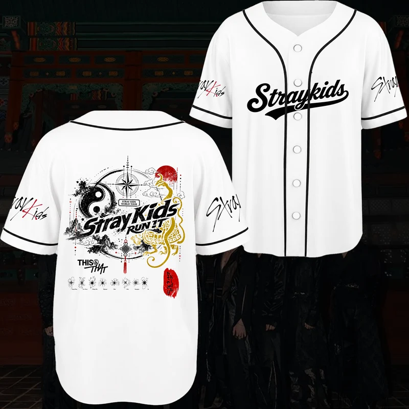 2026 Kpop STRAYKIDS Run It Wor - Street Fashion Jersey ulasan dan harga