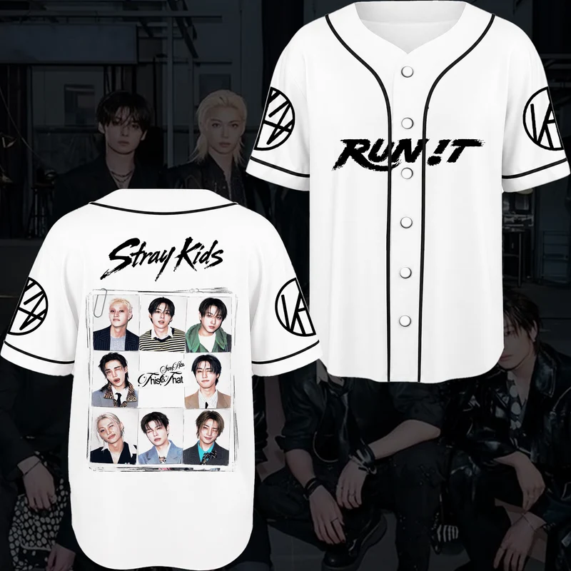 2026 Kpop STRAYKIDS Run It Wor - Street Fashion Jersey ulasan dan harga