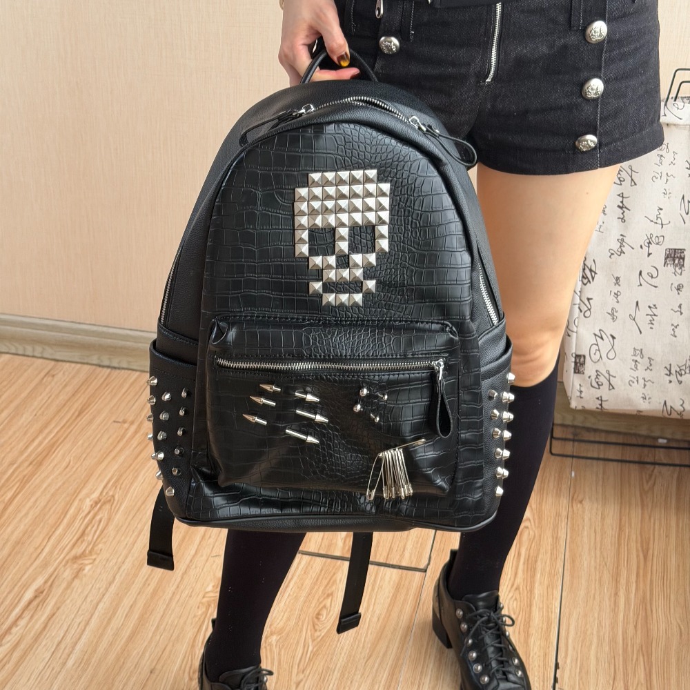 Tas Ransel Motif Kulit Buaya H - Street Fashion Women ulasan dan harga