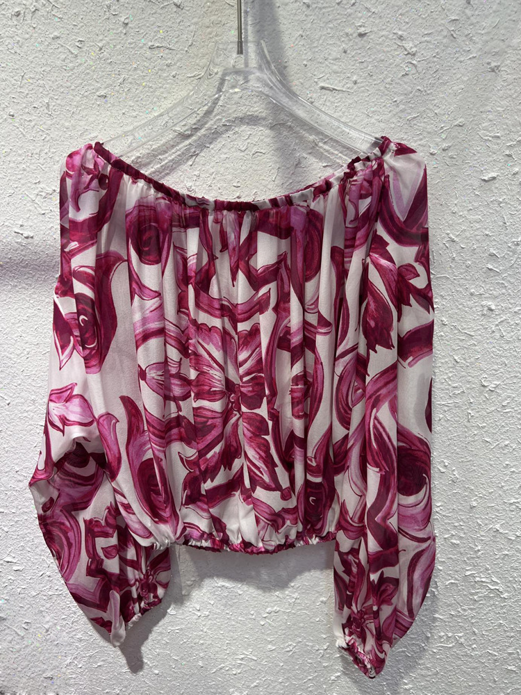 Blus Sutra Bahu Terbuka Wanita - Street Fashion Luxury ulasan dan harga