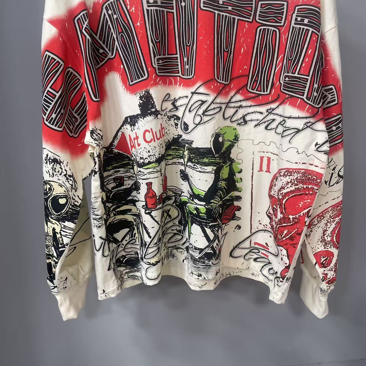 Kaos Lengan Panjang MIXED-EMOT - Street Fashion Hoodie ulasan dan harga