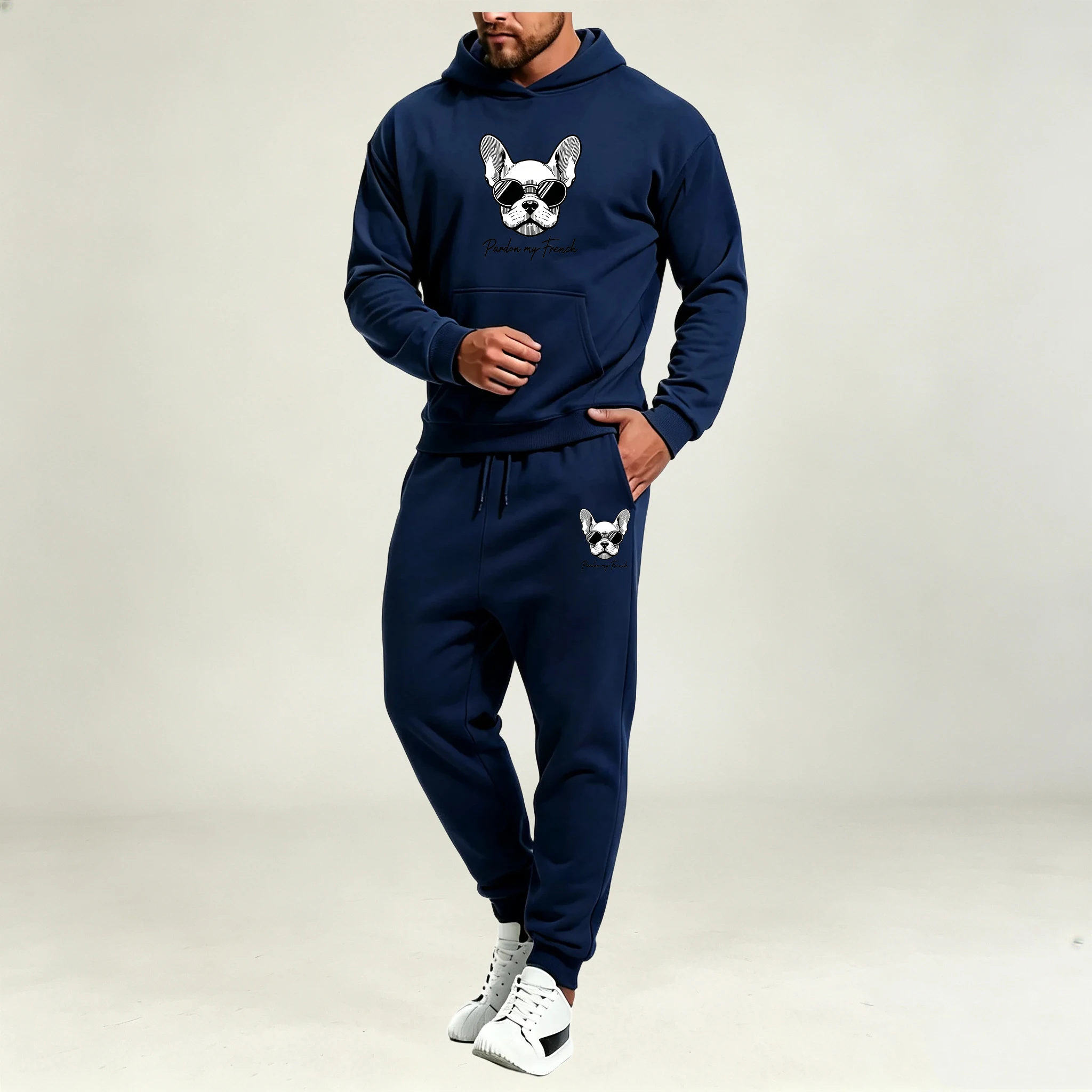 Setelan Pakaian Pria 2Pcs Musi - Street Fashion Hoodie ulasan dan harga