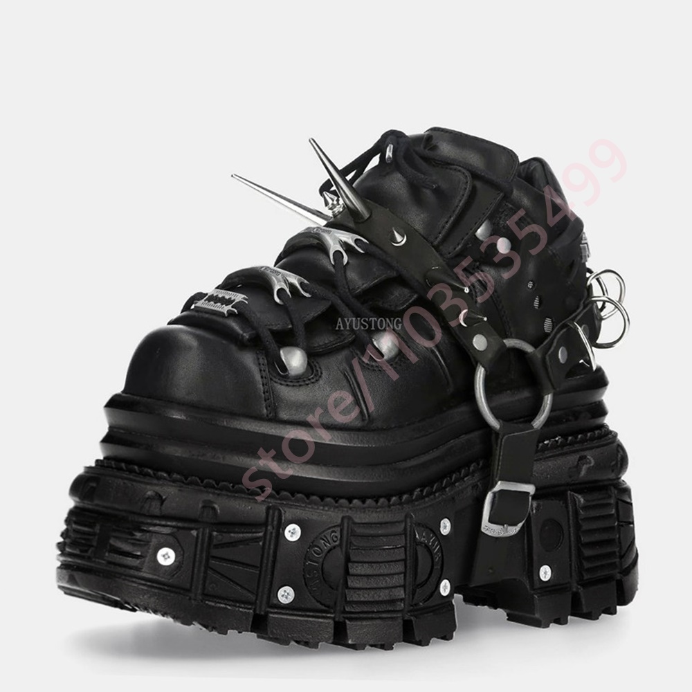 Sepatu Sneakers Platform Gothi - Street Fashion Y2K ulasan dan harga