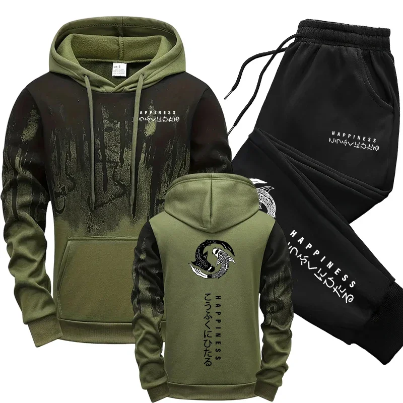 Setelan Olahraga Pria Gaya Jep - Street Fashion Hoodie ulasan dan harga