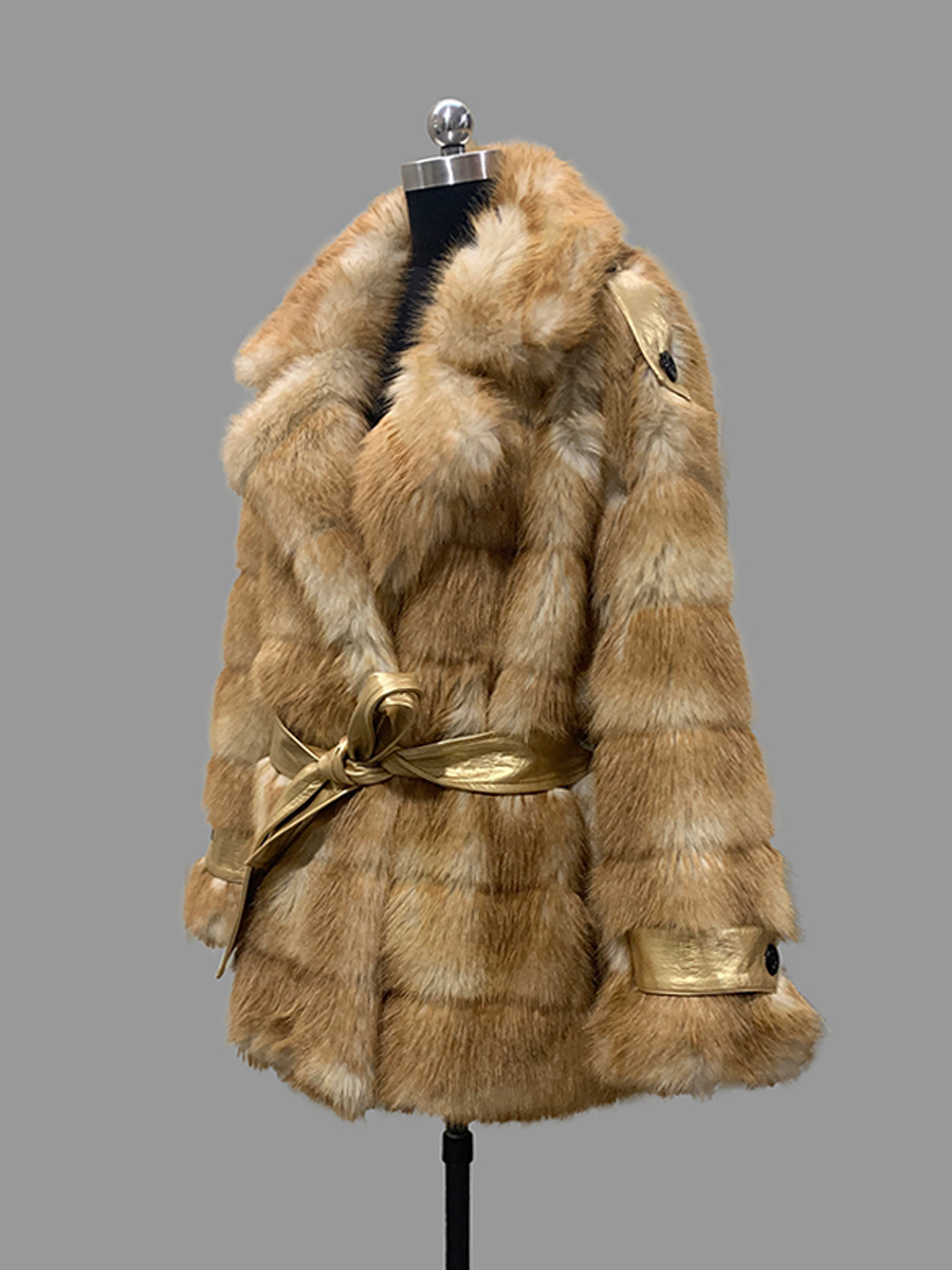Mantel Bulu Imitasi Berwarna-w - Street Fashion Runway ulasan dan harga