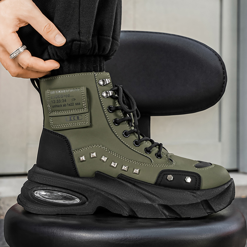 Sepatu bot pria, desain kulit  - Street Fashion Luxury ulasan dan harga