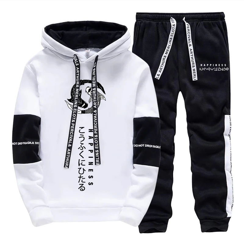 Setelan Olahraga Pria Modis, H - Street Fashion Hoodie ulasan dan harga