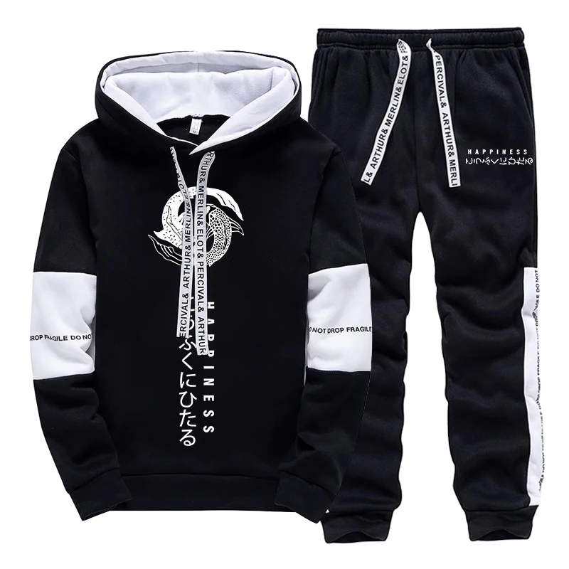 Setelan Olahraga Pria Modis, H - Street Fashion Hoodie ulasan dan harga