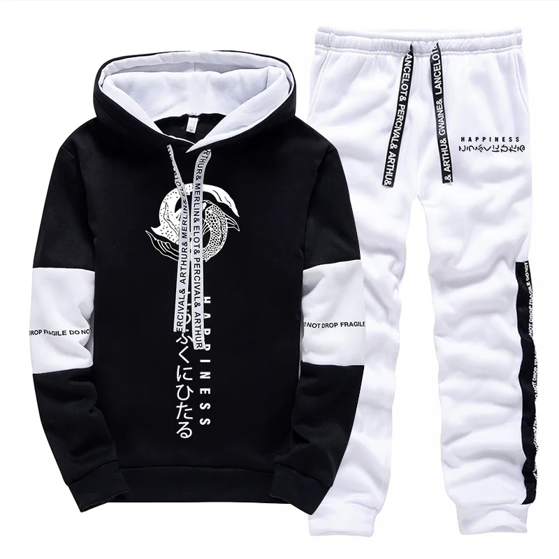 Setelan Olahraga Pria Modis, H - Street Fashion Hoodie ulasan dan harga