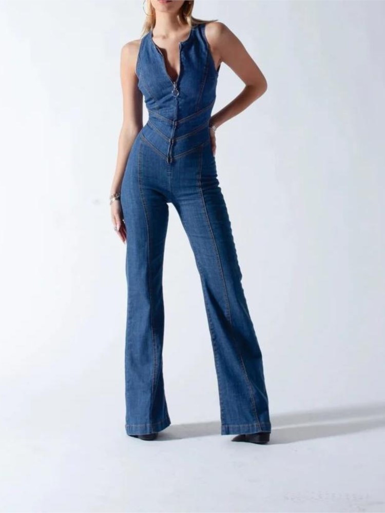 Jumpsuit Wanita Tanpa Lengan M - Street Fashion China Girl ulasan dan harga