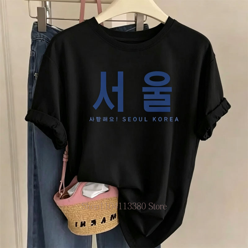 Kaus Cetak Grafis Seoul Korea  - Street Fashion Of Seoul ulasan dan harga