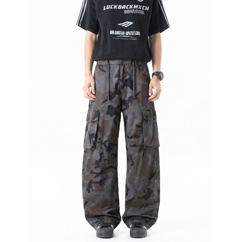 Celana kerja kamuflase retro A - Cargo Pant Wide ulasan dan harga