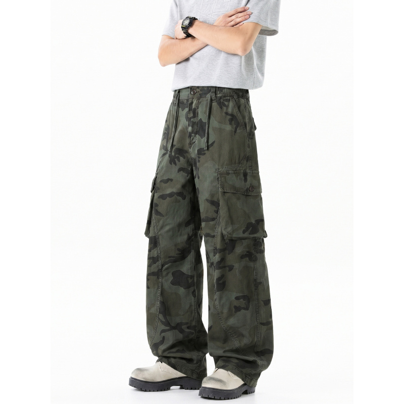 Celana kerja kamuflase retro A - Cargo Pant Wide ulasan dan harga