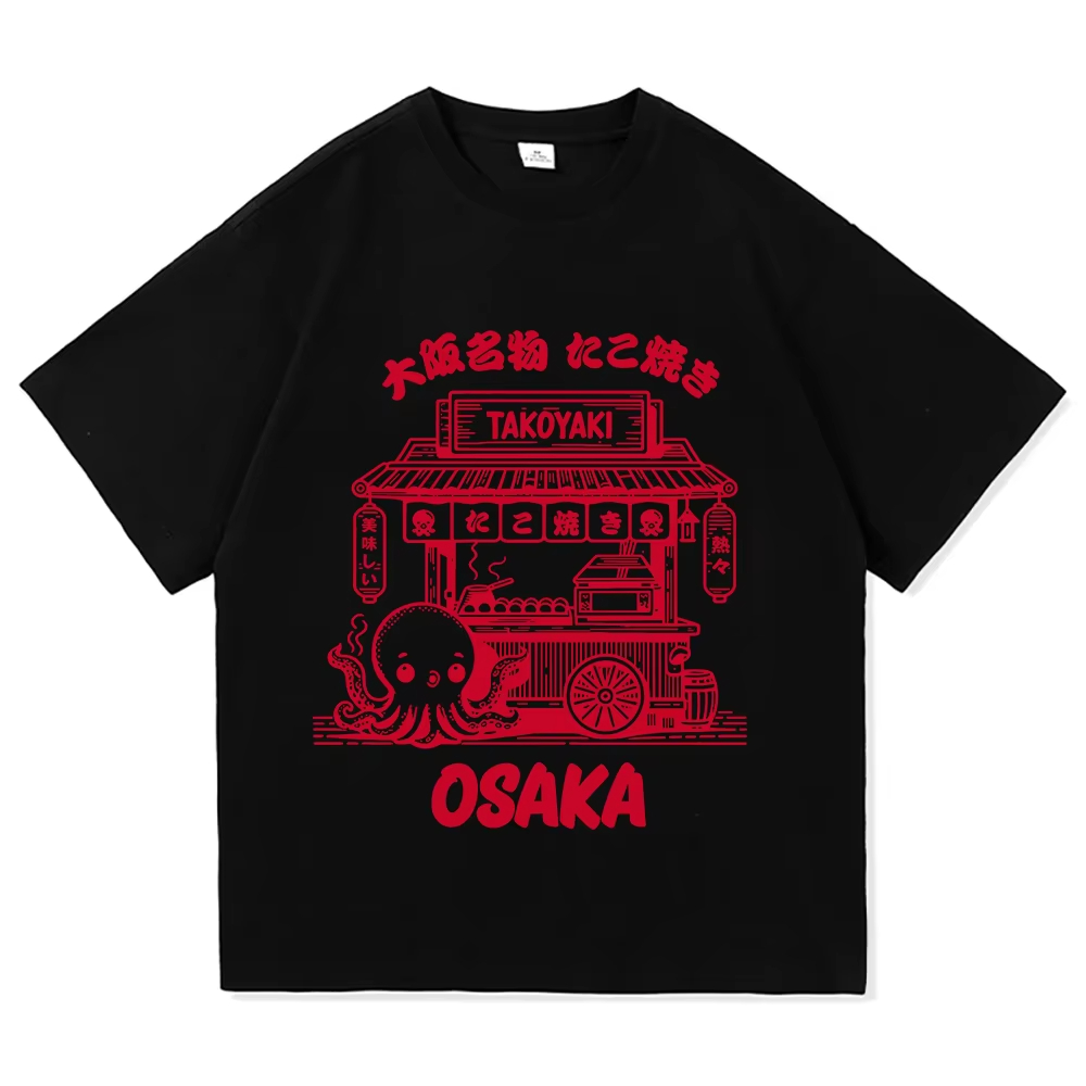 Kaos Grafis Unisex Takoyaki Os - Street Fashion Osaka ulasan dan harga