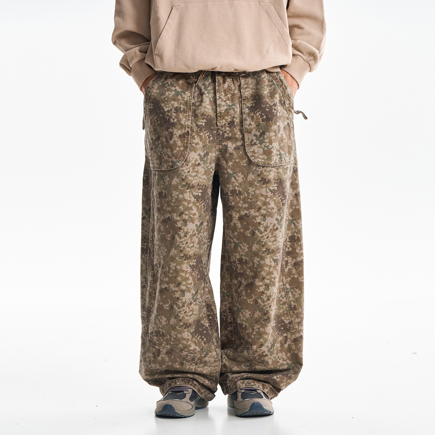 Celana Kargo Katun Cetak Berku - Cargo Pant Wide ulasan dan harga