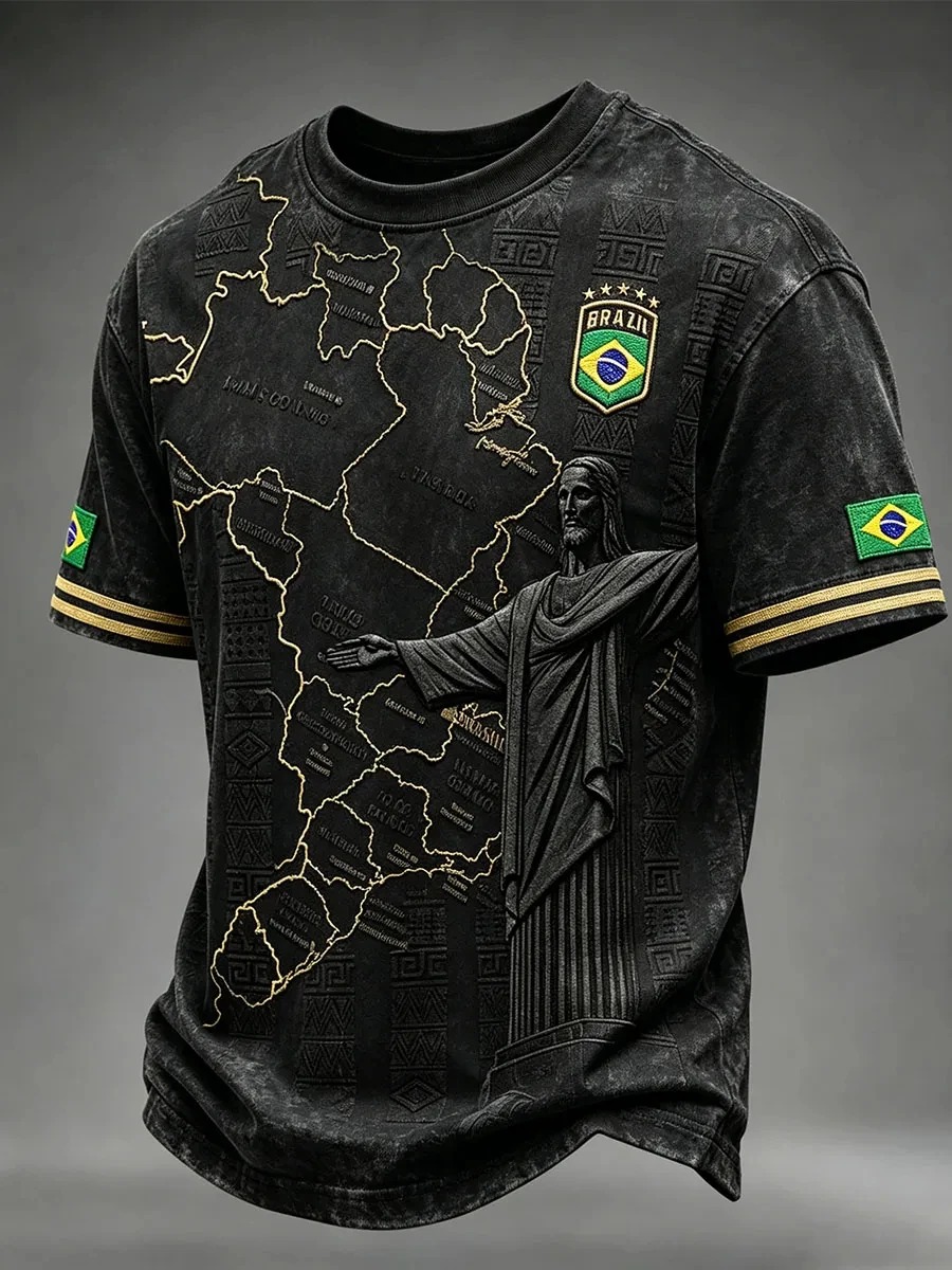 Kaos Gaya Jalanan Brasil Hitam - Street Fashion Brazil ulasan dan harga