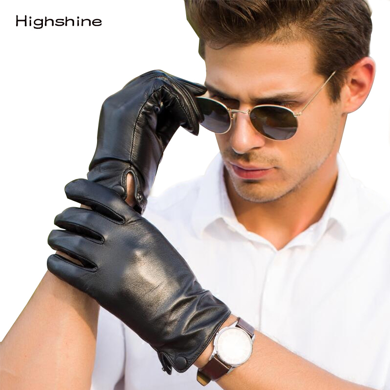 Pria Real Asli Kulit Domba Kul - Street Fashion Gloves ulasan dan harga