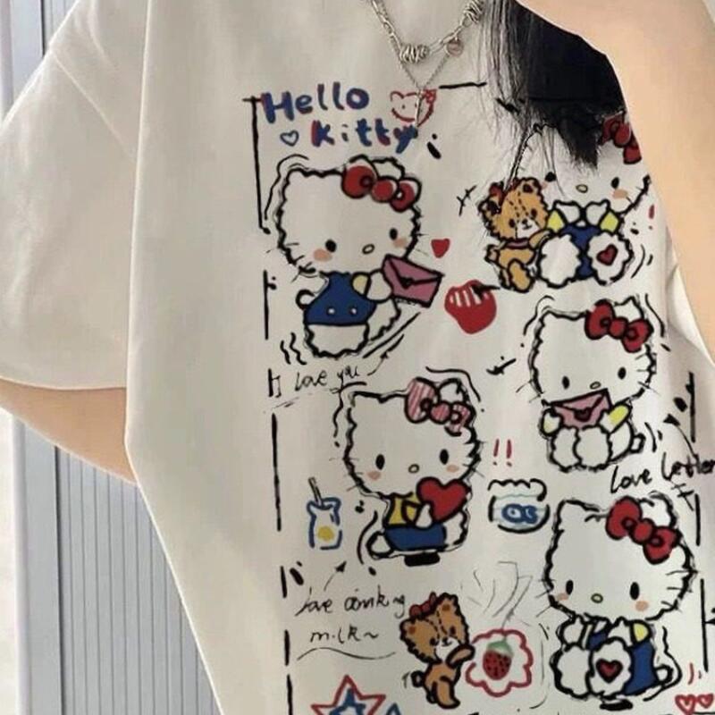 Kaos Wanita Lengan Pendek Moti - Street Fashion Y2K ulasan dan harga